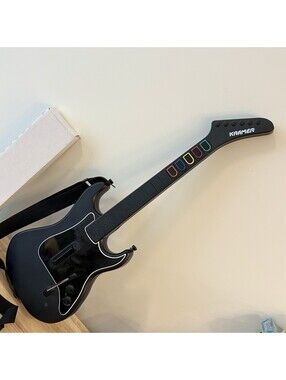 Kramer PS2 Wireless Black Guitar Hero Controller 95119 805 No Dongle Tested